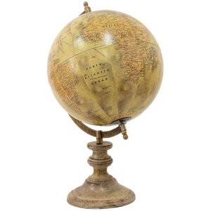 Clayre & Eef 64931 Globo Deco Beige, Rosa 22x22x35 cm