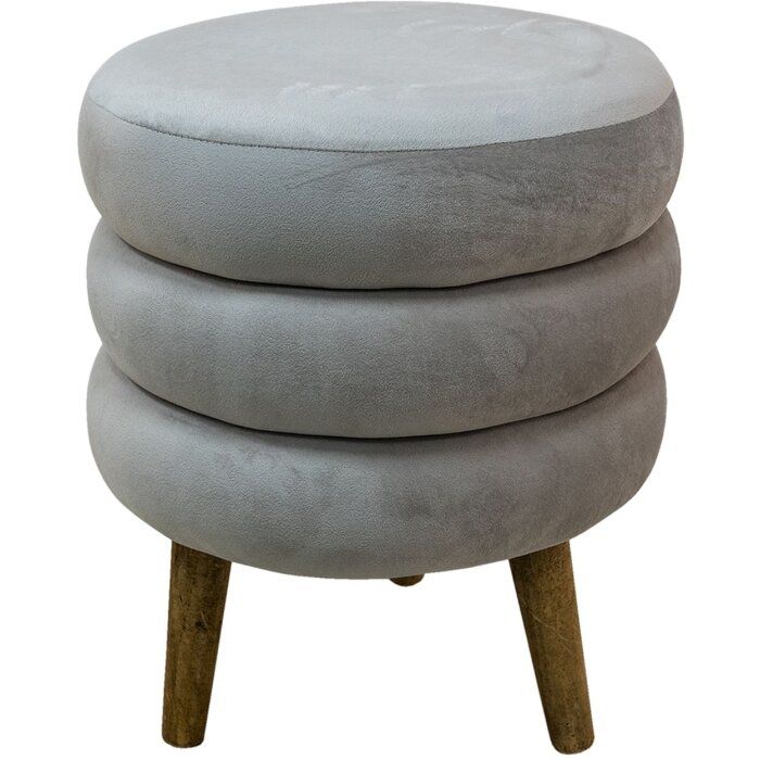 Clayre & Eef 64961BE Taburete Beige Ø 38x44 cm