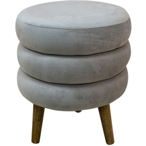 Clayre & Eef 64961BE Taburete Beige Ø 38x44 cm