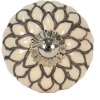 Clayre & Eef 65003 Pomo Puerta Beige, Negro Ø 4 cm