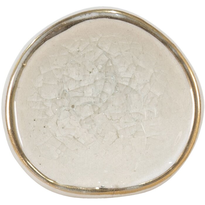 Clayre & Eef 65047 Pomo puerta blanco 4x4x7 cm