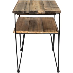 Clayre & Eef 65093 Mesa auxiliar marrón 46x36x47 cm