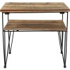 Clayre & Eef 65093 Mesa auxiliar marrón 46x36x47 cm