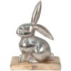 Clayre & Eef 6AL0056L Conejo Deco Color Plata 21x11x28 cm