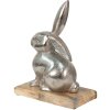Clayre & Eef 6AL0056L Conejo Deco Color Plata 21x11x28 cm