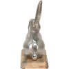 Clayre & Eef 6AL0056L Conejo Deco Color Plata 21x11x28 cm