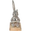 Clayre & Eef 6AL0056L Conejo Deco Color Plata 21x11x28 cm