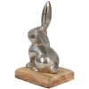 Clayre & Eef 6AL0056M Conejo Deco Color Plata 11x10x20 cm