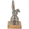 Clayre & Eef 6AL0056M Conejo Deco Color Plata 11x10x20 cm