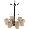 Clayre & Eef 6CE1343 Portavasos Blanco Ø 14x39 cm