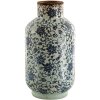 Clayre & Eef 6CE1379 Jarrón Decorativo Azul, Beige Ø 17x31 cm