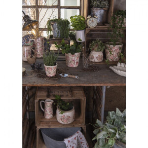 Clayre & Eef 6CE1409L Maceta de interior rosa Ø 16x16 cm