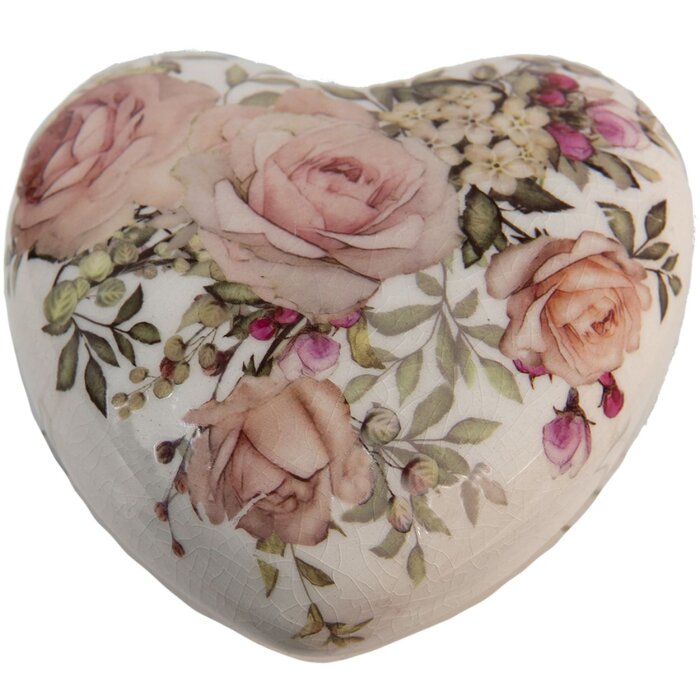 Clayre & Eef 6CE1414 Deco Corazón Rosa 11x11x4 cm