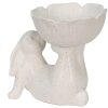 Clayre & Eef 6CE1429 Deco Conejo Blanco 15x11x14 cm
