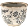 Clayre & Eef 6CE1450S Maceta de interior Gris, Beige Ø 16x12 cm