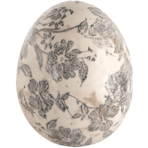 Clayre & Eef 6CE1451S Huevo decorativo Gris, Beige...