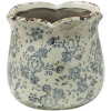 Clayre & Eef 6CE1455M Maceta de interior gris, beige Ø 15x14 cm