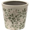 Clayre & Eef 6CE1457M Maceta de interior Verde, Marrón, Beige Ø 14x13 cm