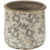 Clayre & Eef 6CE1459L Maceta de interior Gris, Beige Ø 17x16 cm
