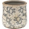 Clayre & Eef 6CE1459M Maceta de interior Gris, Beige Ø 14x14 cm
