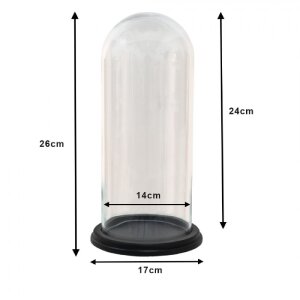 Clayre & Eef 6GL3472 Campana de vidrio transparente...