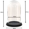 Clayre & Eef 6GL3474 Campana de vidrio transparente Ø 21x31 cm