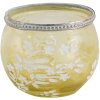Clayre & Eef 6GL3495 Portavelas de Vidrio Amarillo, Blanco Ø 10x9 cm