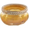 Clayre & Eef 6GL3502 Portavelas de vidrio amarillo, dorado Ø 6x4 cm