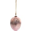 Clayre & Eef 6GL3526L Adorno de Navidad rosa Ø 10x16 cm