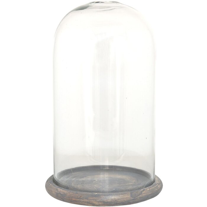 Clayre & Eef 6GL3536 Campana de vidrio transparente Ø 17x29 cm