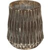 Clayre & Eef 6GL3907 Portavelas Color Plata Ø 18x21 cm
