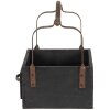 Clayre & Eef 6H1915Z Cesta de almacenaje negra 24x19x28 cm