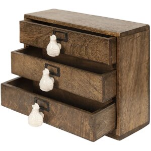 Clayre & Eef 6H2109 Cómoda Marrón Mini 29x14x22 cm