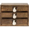 Clayre & Eef 6H2109 Cómoda Marrón Mini 29x14x22 cm