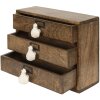 Clayre & Eef 6H2109 Cómoda Marrón Mini 29x14x22 cm