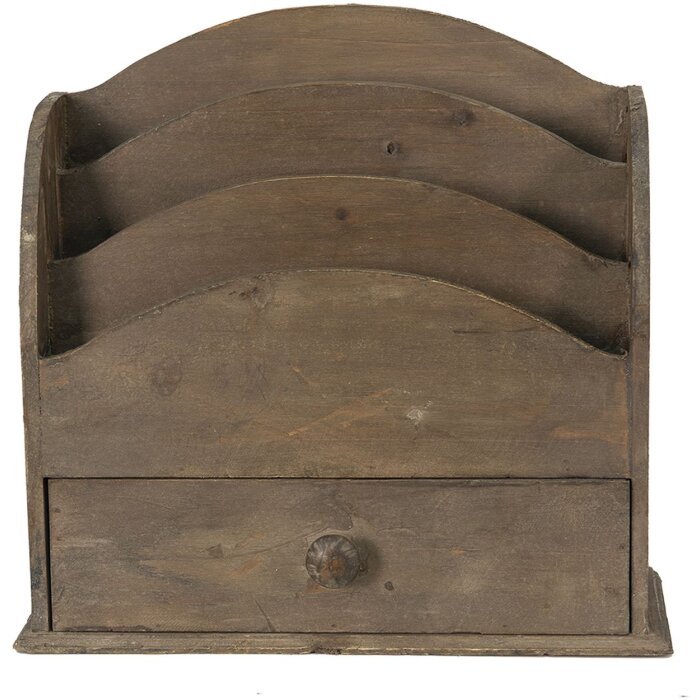 Clayre & Eef 6H2111 Buzón Marrón 33x13x31 cm