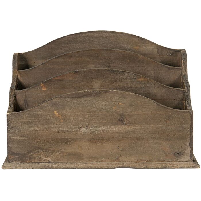 Clayre & Eef 6H2112 Soporte para cartas marrón 33x17x22 cm
