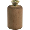 Clayre & Eef 6H2114 Jarrón Deco Marrón Ø 9x17 cm