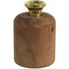 Clayre & Eef 6H2115 Jarrón Decorativo Marrón Ø 8x13 cm