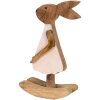 Clayre & Eef 6H2151L Conejo Deco Marrón, Rosa 17x7x33 cm