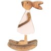 Clayre & Eef 6H2151M Conejo Decorativo Marrón, Rosa 14x7x25 cm