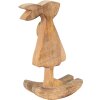 Clayre & Eef 6H2151M Conejo Decorativo Marrón, Rosa 14x7x25 cm