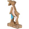 Clayre & Eef 6H2153 Deco Conejo Marrón, Azul 12x6x22 cm