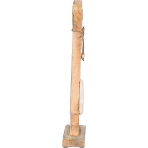 Clayre & Eef 6H2155 Deco Conejo Marrón, Blanco 18x6x40 cm