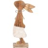 Clayre & Eef 6H2155 Deco Conejo Marrón, Blanco 18x6x40 cm