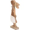 Clayre & Eef 6H2155 Deco Conejo Marrón, Blanco 18x6x40 cm