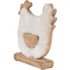 Clayre & Eef 6H2162L Gallo decorativo Blanco, Marrón 18x5x21 cm