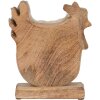 Clayre & Eef 6H2162L Gallo decorativo Blanco, Marrón 18x5x21 cm