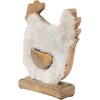 Clayre & Eef 6H2162M Gallo Deco Blanco, Marrón 15x5x19 cm