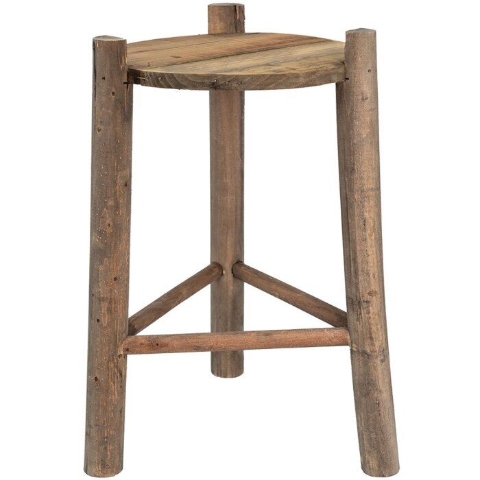 Clayre & Eef 6H2217 Mesa Jardinera Marrón Ø 27x44 cm